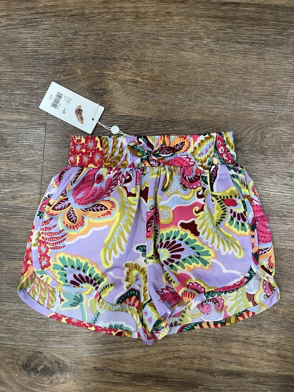 C&V Girls Boho Floral Shorts XS 5/6 NWT Colorful Boutique Style Summer